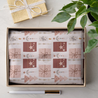Boho Pink Christmas Tissue Paper