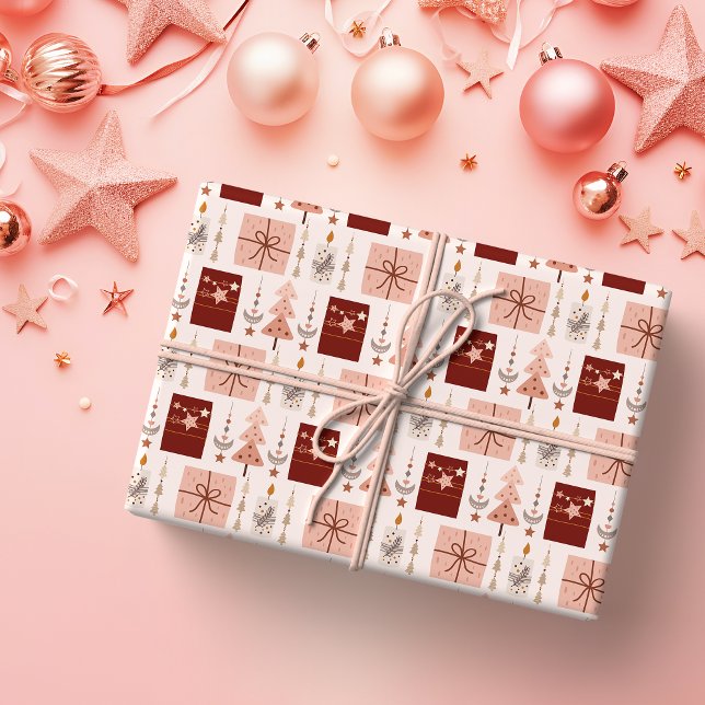 Boho Pink Christmas Wrapping Paper (Creator Uploaded)