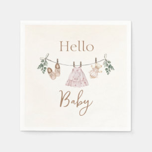 Boho pink Girl Baby Clothes Napkin