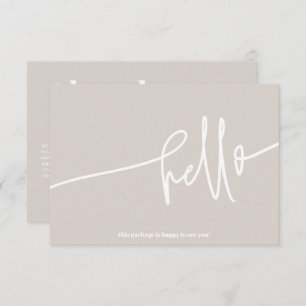 Boho Pink Hello Thank You Order Small Business Enclosure Card