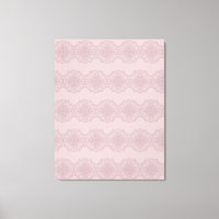 Boho Pink Mandala Hand Drawn Art Canvas Print