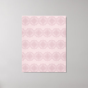 Boho Pink Mandala Hand Drawn Art Canvas Print
