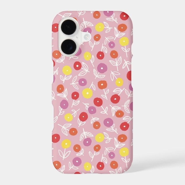 Boho Pink Modern Floral pattern (Back)