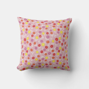Boho Pink Modern Floral pattern Cushion