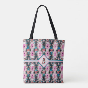 Boho Pink, Teal & Brown Tribal  Tote Bag