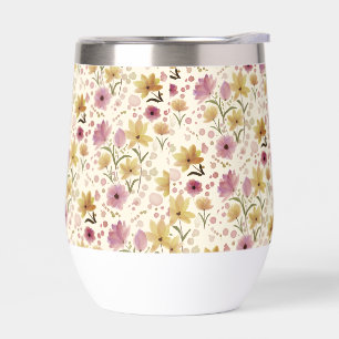 Boho Pink Wildflower Watercolor 