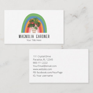 Boho Plant Lover Organic Master Gardener Nursery Business Card