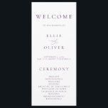 Boho Plum Purple Elegant Minimalist Wedding Programme<br><div class="desc">Beautiful boho,  minimalist and classic,  our Plum Purple Minimalist Wedding Program will be beautiful for your order of service. Fully customisable with all of your wedding program information.</div>
