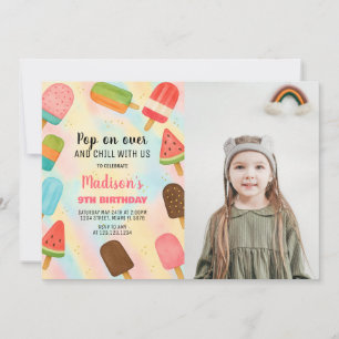 Boho Popsicle Birthday Invitation