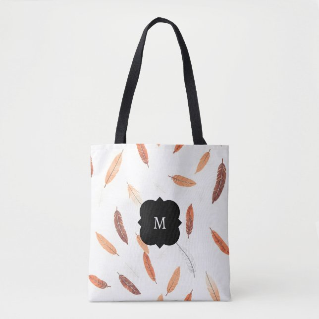 Boho Popular Feathers Luxury Collection Tote Bag (Front)