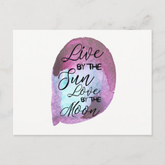 Boho Postcard- Live By The Sun Love By The Moon Postcard