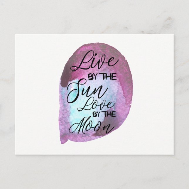 Boho Postcard- Live By The Sun Love By The Moon Postcard (Front)