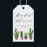 Boho Potted Succulents and Cactus Bridal Shower Gift Tags<br><div class="desc">Add a boho accent to your gifts and favours with these customisable bridal shower gift tags. It features watercolour potted succulents and cacti. Personalise by adding your own details. These cactus bridal shower tags are perfect for summer events.</div>