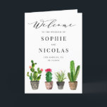 Boho Potted Succulents and Cactus Summer Wedding Programme<br><div class="desc">Share the wedding details with your family and friends with this customisable wedding program booklet. It features watercolour potted succulents and cactus. Personalise by adding your details. These boho wedding programs are perfect for summer weddings.</div>