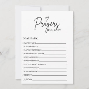Boho Prayers for Baby Well Wishes for Baby shower Invitation