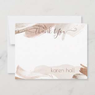 Boho Pretty Abstract Thank You Personalised Name Card