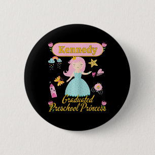 Boho Princess Kennedy 2026 Personalised Preschool 6 Cm Round Badge