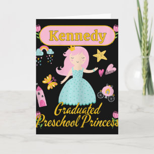Boho Princess Kennedy 2026 Personalised Preschool  Card
