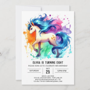 Boho Printable Horse Birthday Invitation