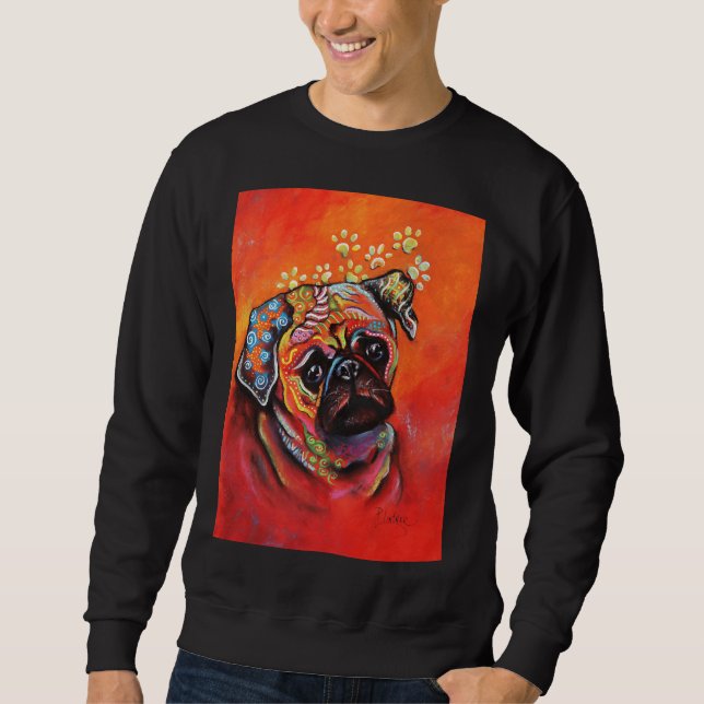 Boho Pug Classic T-Shirt 677 Sweatshirt (Front)