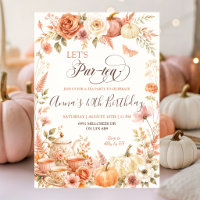 Boho Pumpkin Autumn Floral Tea Party Birthday