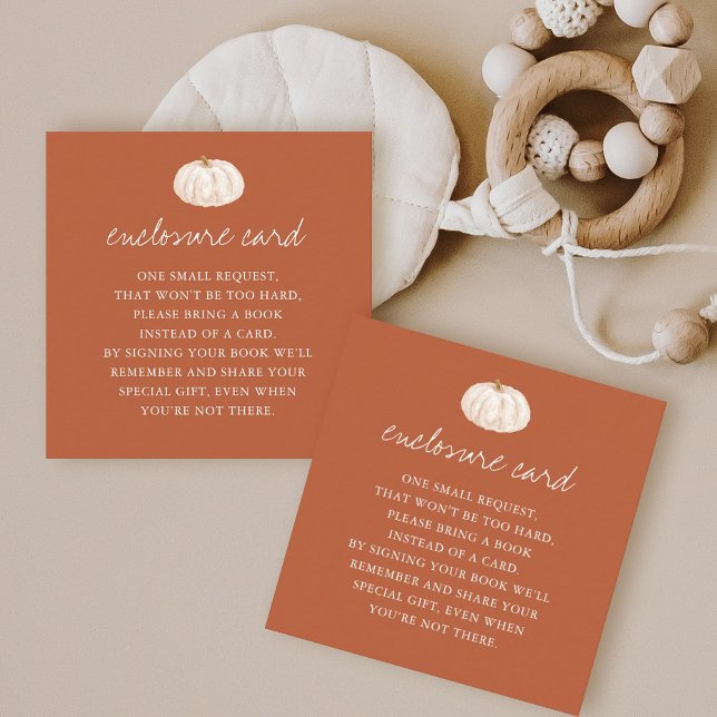 Boho Pumpkin Fall Baby Shower  Enclosure Card (Creator Uploaded)
