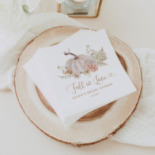 Boho pumpkin fall in love napkin