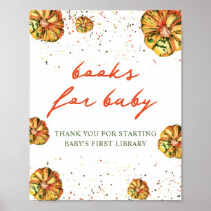 Boho pumpkin is on the way books for baby poster