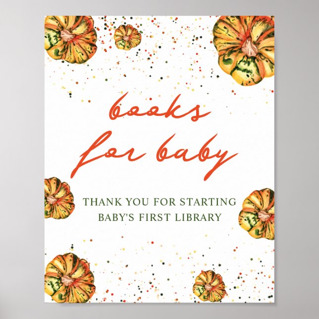 Boho pumpkin is on the way books for baby poster (Front)