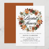 Boho Pumpkins Wreath Autumn Bridal Shower