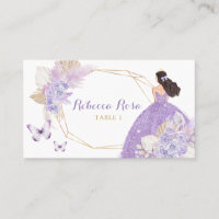 Boho Purple Butterfly Princesa Quinceañera