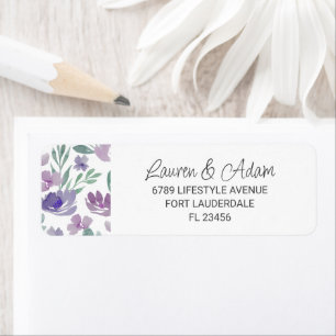 Boho Purple floral & Calligraphy Wedding