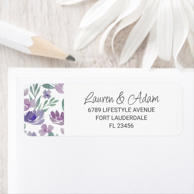 Boho Purple floral & Calligraphy Wedding (Insitu)