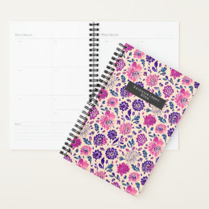 Boho Purple Floral Pattern Planner