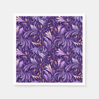 Boho purple foliage napkin