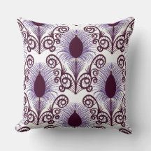 Boho Purple Jewel Tone Peacock Feather 