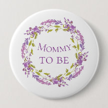 Boho Purple Wreath Mummy to be 4"