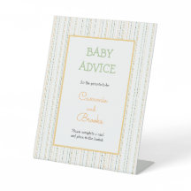 Boho Rain Sprinkles baby advice table sign
