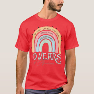 Boho Rainbow 10th Birthday 10 Years Of Awesome Sin T-Shirt