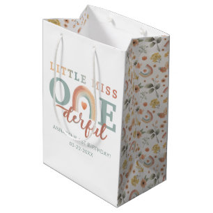 Boho Rainbow 1st Birthday Gift Bag – Watercolor Ea
