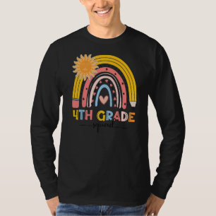 Boho Rainbow 4th Grade Squad Teacher First Day Of T-Shirt