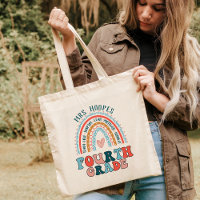 Boho Rainbow 4th Grade Tribe Teacher Squad Custom