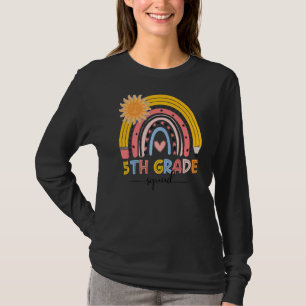 Boho Rainbow 5th Grade Squad Teacher First Day Of  T-Shirt