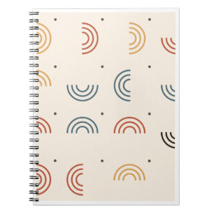 Boho Rainbow Arches Seamless Pattern Notebook