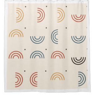 Boho Rainbow Arches Seamless Pattern Shower Curtain