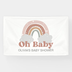 Boho Rainbow Baby Shower Banner