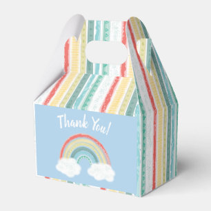 Boho Rainbow Baby Shower Blue Boy Favour Box