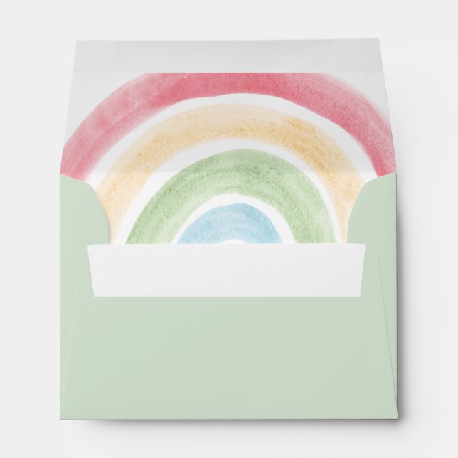 Boho Rainbow Baby Shower Envelopes (Back (Bottom))