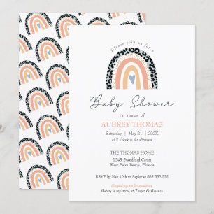 Boho Rainbow Baby Shower Gender Neutral  Invitatio Invitation
