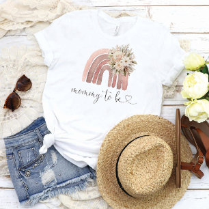 Boho Rainbow Baby Shower  Mommy To Be  T-Shirt